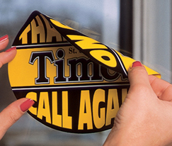 picture of a custom window vinyl sign
