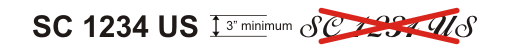 Minumum of 3 inch