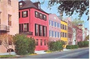 picture of Rainbow Row in Charleston