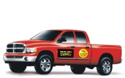 Truck with a Magnetic Sign
