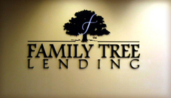 3D business name and logo on wall