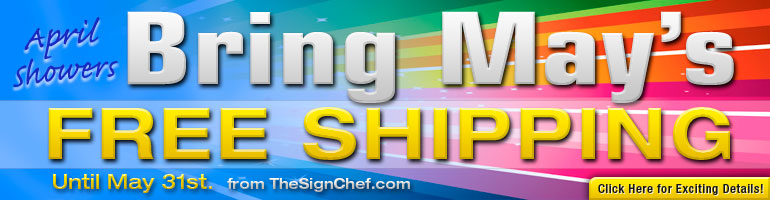 Shipping for custom signs and banners.