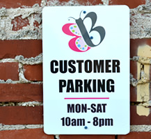 Customer Parking Aluminum Sign