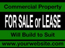 Browse commercial real estate aluminum sign templates