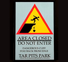 Tar Pits Park ARMOUR-Wood Sign