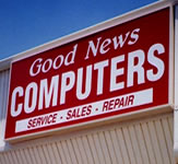 Good News Computers Lighted Sign Face