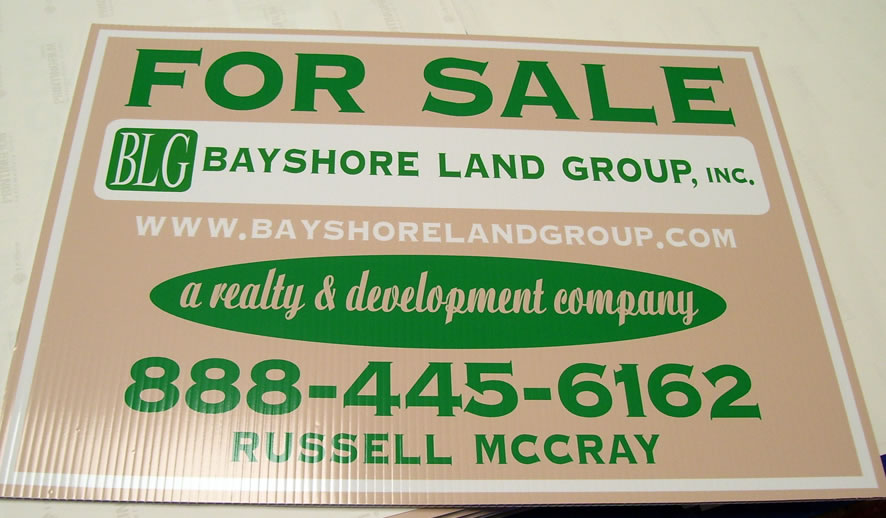 Plastic Real Estate Sign