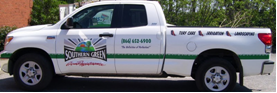 Photo of a Truck with Vinyl Lettering