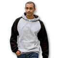 Picture of a man wearing a hooded sweatshirt