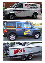 Photo of Boat, SUV and Van with Custom Lettering