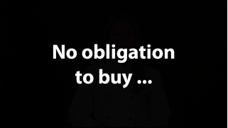 Screenshot: No obligation to buy