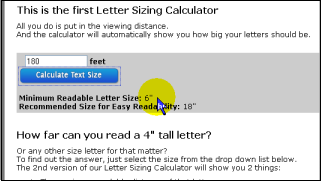 Letter sizing in Sign Magic Online Design Center