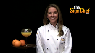 Video Screenshot of our SignChef, Beth