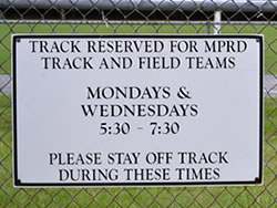 Example of an Alumalite Fence Sign