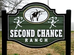 Example of Outdoor Sandblasted Redwood Signs