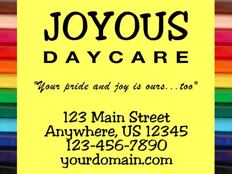 daycare templates
